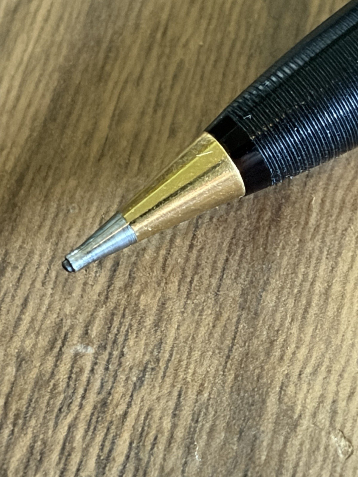 Vintage white dot Sheaffer Mechanical Pencil, Black w/ Gold Trim – Functional