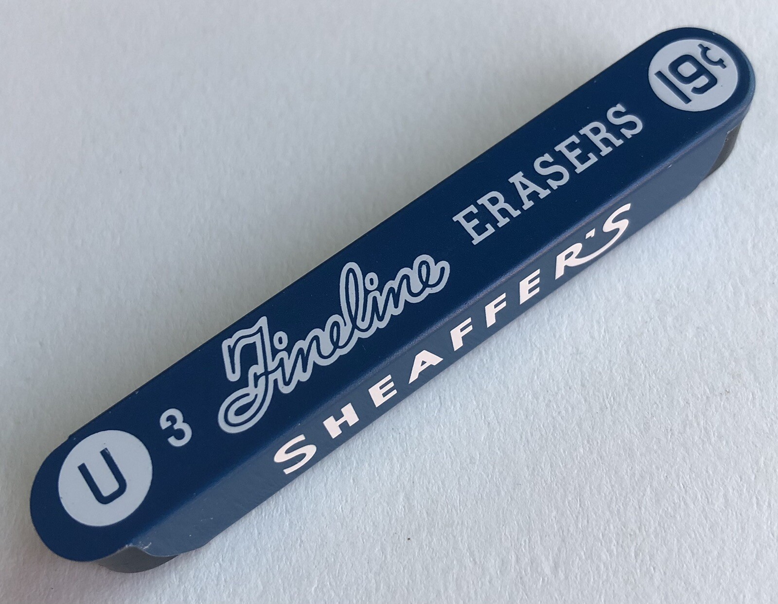 Vintage SHEAFFER Fineline U Mechanical Pencil Erasers Blue NOS 3pk Metal Tin USA