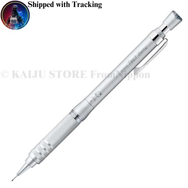Zebra Techo 2Way RO 0.5mm Mechanical Pencil Metal Silver Knurled P-MA141-MS