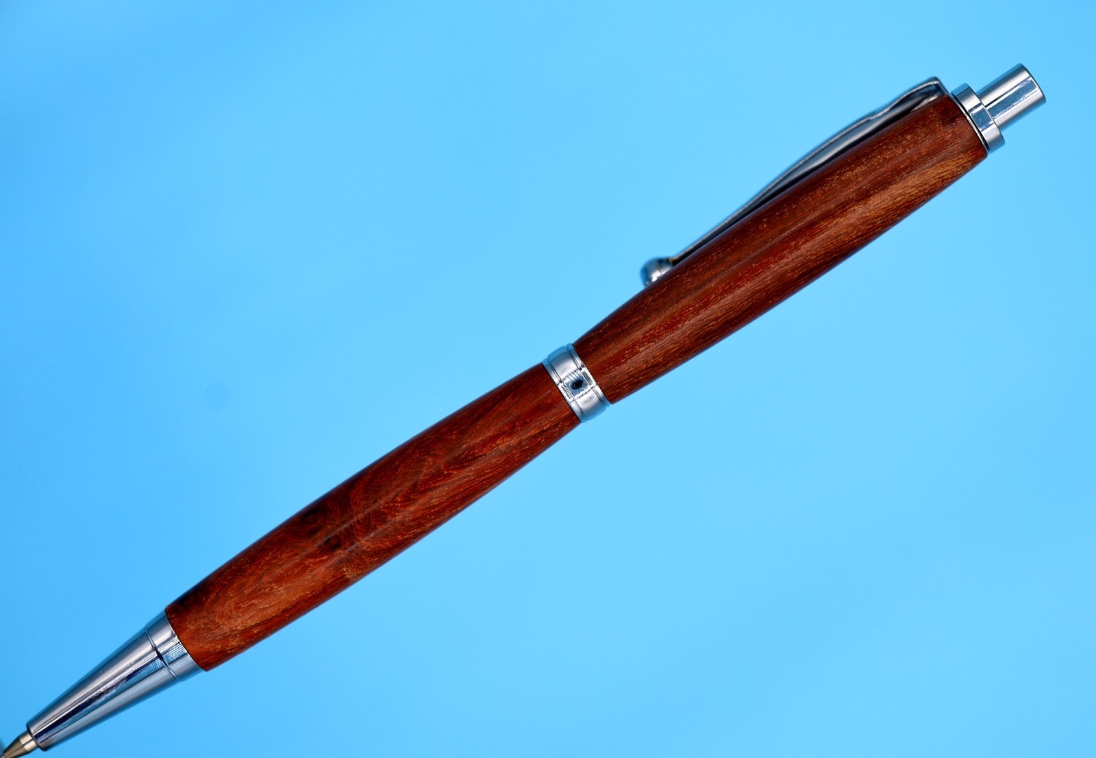 Luxury Rosewood Mechanical Pencil Chrome Finish 0.7mm + Extra Lead/Erasers Gift