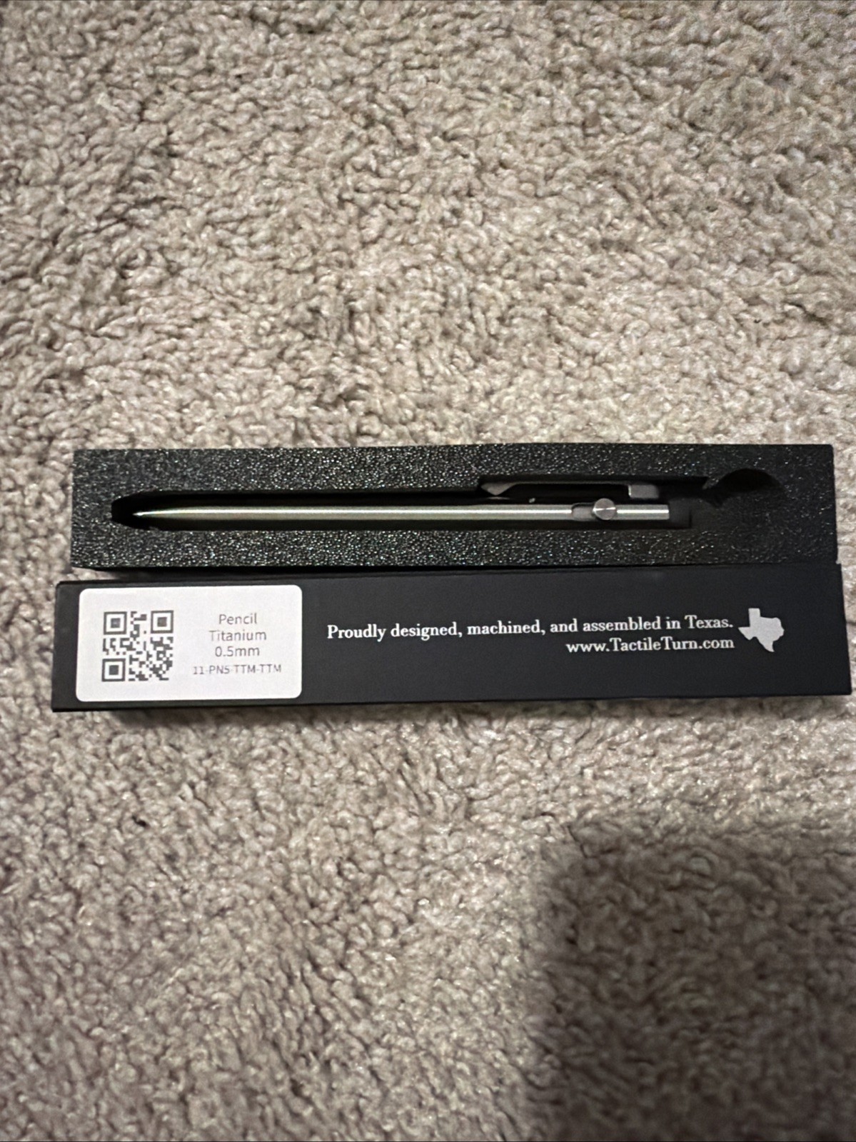 Tactile Turn Titanium Pencil with Side Click and Clip – 0.5mm