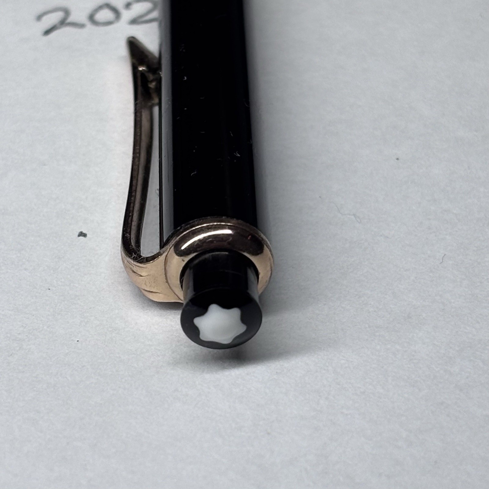 Vintage 50s Montblanc Pix Mechanical Pencil Black Resin With Gold Good Condition
