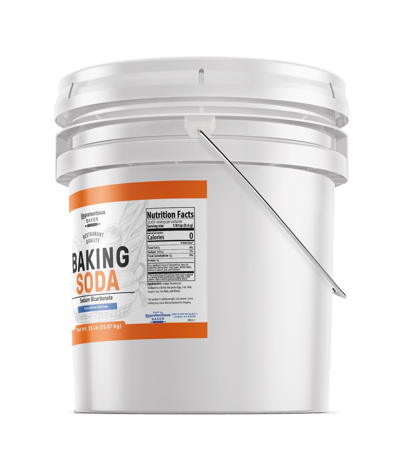 Unpretentious Baker Baking Soda 3.5 Gallon Bulk 35 Lbs Bucket Powder _ SALE OFF
