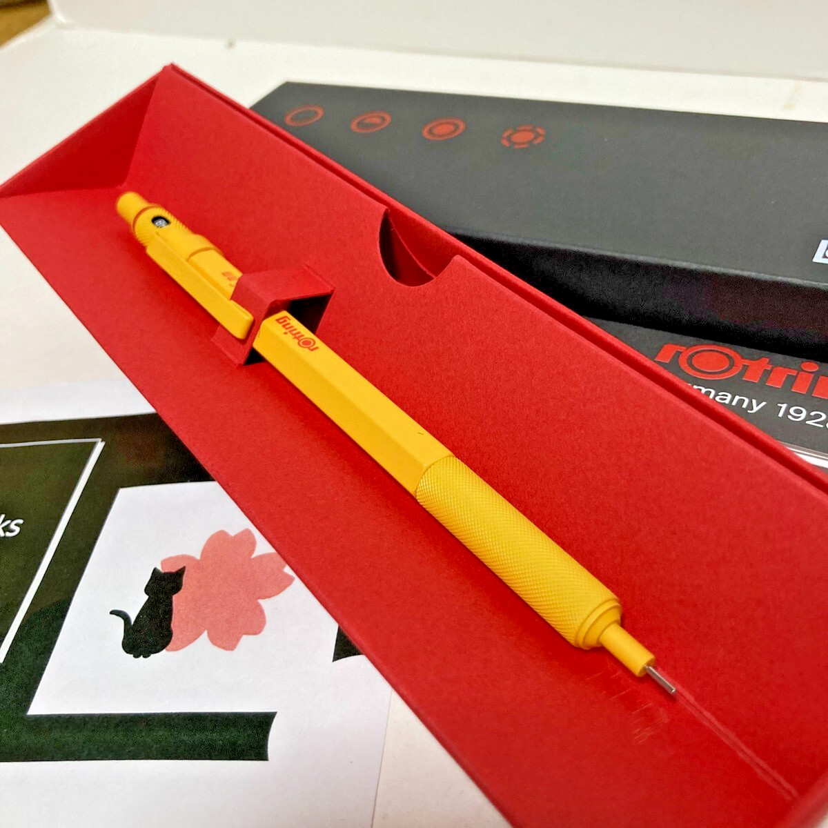 New Rotring 600 Yellow Mechanical Pencil 0.5 mm Loft Limited Color With lead
