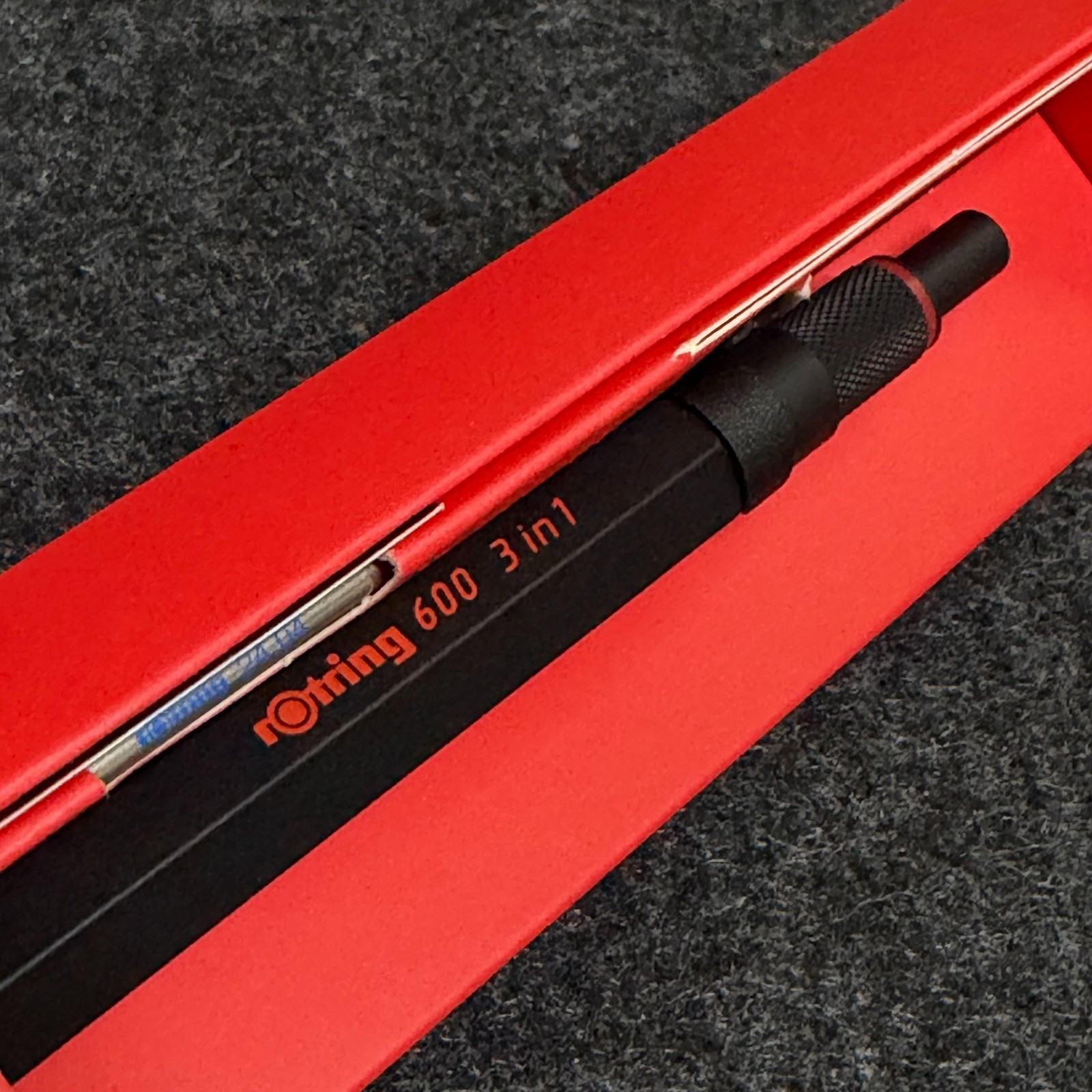 rOtring 600 3 in 1 Black Multi Pen Mechanical Pencil 0.5mm MPN 2164108