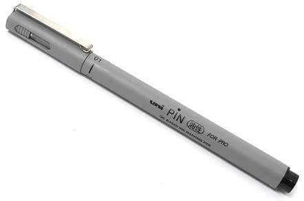 Mitsubishi Pencil Oil-Based Pen, Extra Fine Tip, PIN 01 Black, 0.49mm, PIN01A.24
