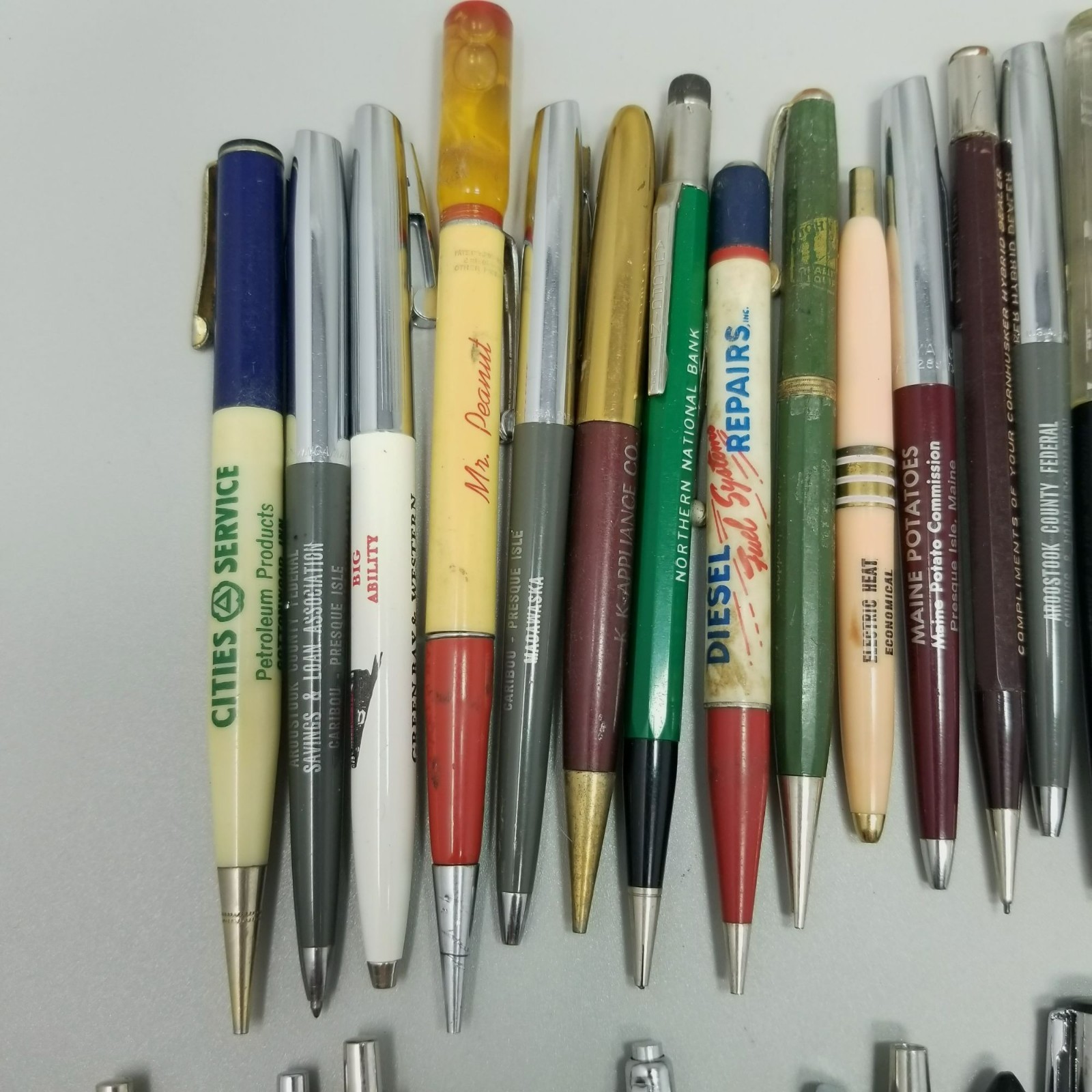 Vintage Advertising Pen Mechanical Pencil Mixed Lot of 31 AS IS