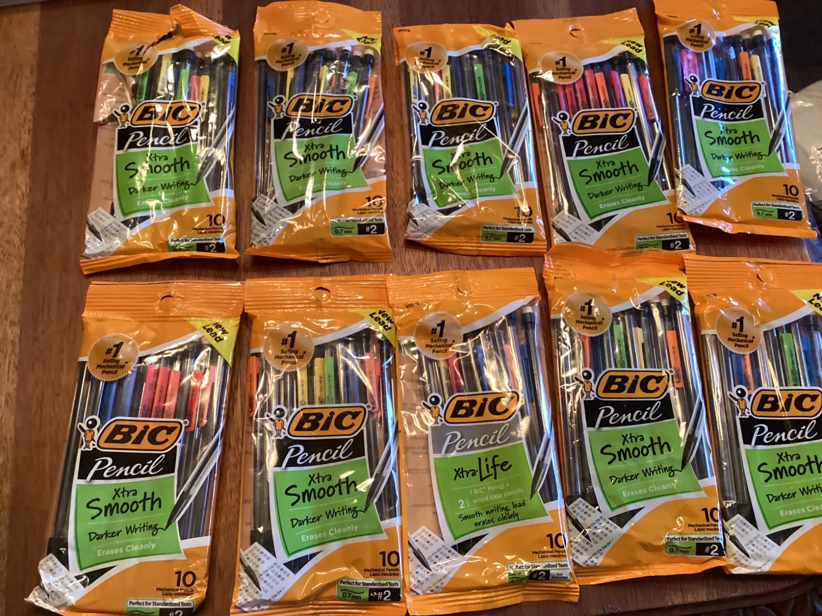 BIC Xtra-Smooth Mechanical Pencils with Erasers, 10 count (Packs of 10), Black
