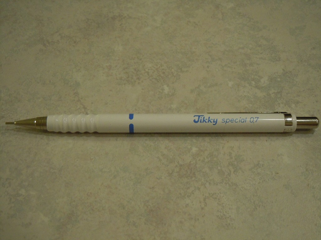Rotring Tikky White / Blue Double Push Retract Mechanical Pencil 0.7mm, Germany
