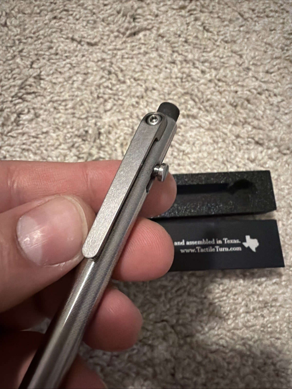Tactile Turn Titanium Pencil with Side Click and Clip – 0.5mm