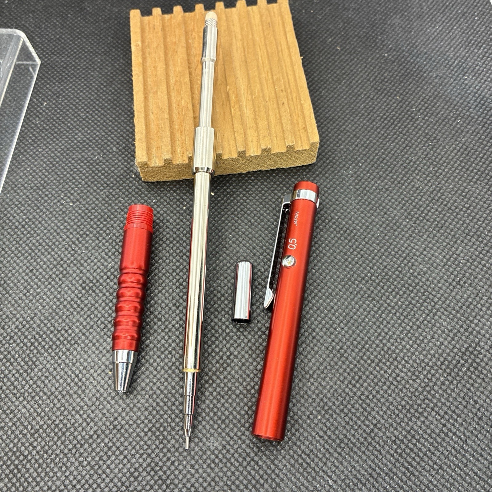 NOS Rotring 400 502 180 Red Metallic Full Metal Double Push mechanical pencil