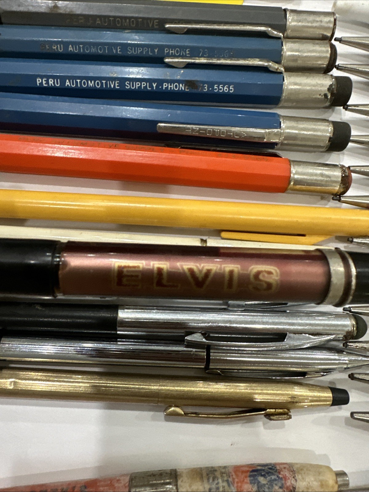 Autopoint Mechanical Pencils Oversize Advertisement Pens USA Elvis Pepsi Garland