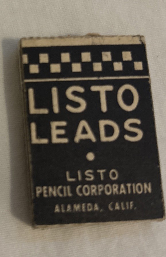 Vintage Listo Lead Black No. 162 Original 3 Pieces In The Box