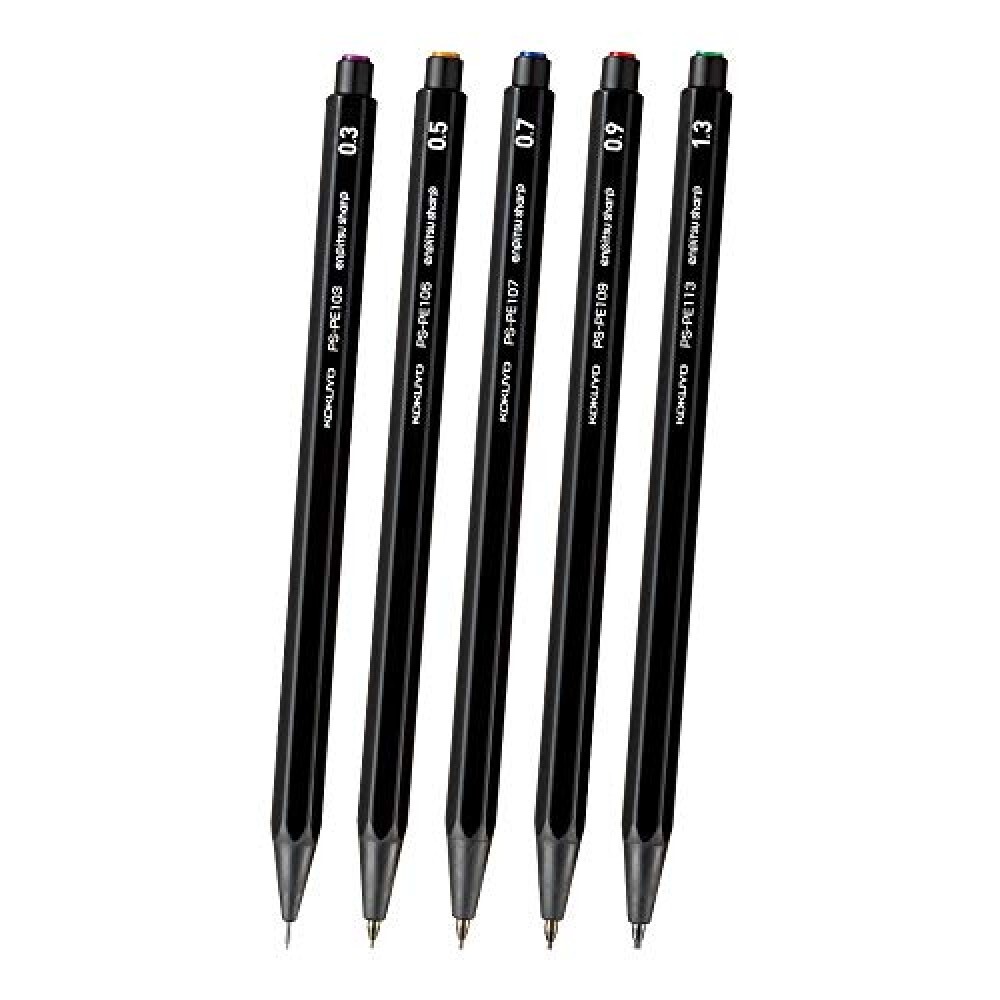 KOKUYO Enpitsu DX5SET 5 set 0.3/0.5/0.7/0.9/1.3mm PS-PE Mechanical Pencil F/S