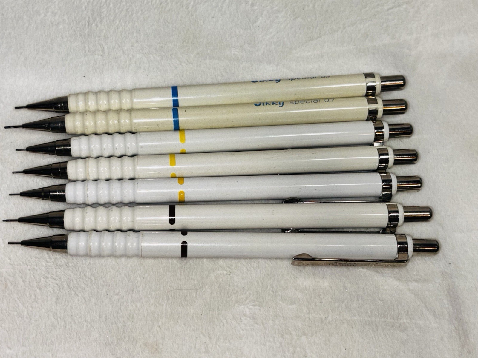 Vintage rOtring Tikky Special Mechanical Pencils-Set of 7 – .03, .05, .07mm Wavy