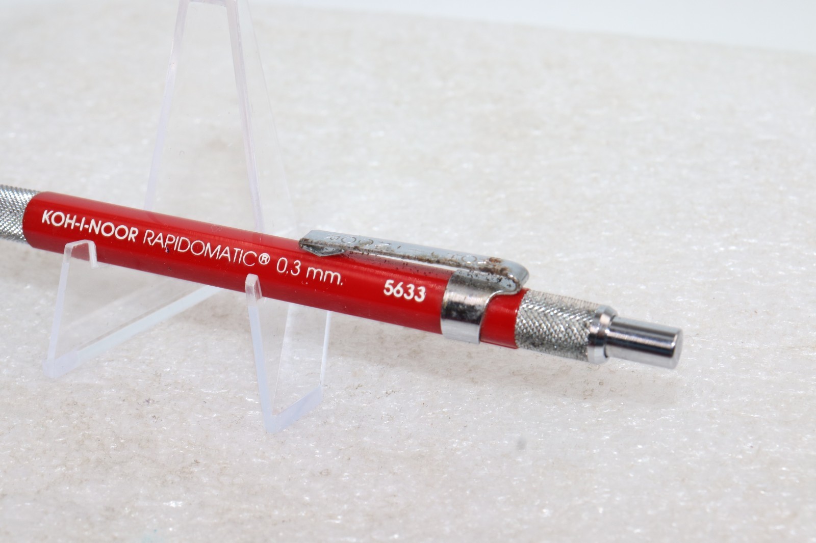 Vintage Koh-I-Noor Rapidomatic Red 5633 Mechanical Pencil 0.3mm Japan