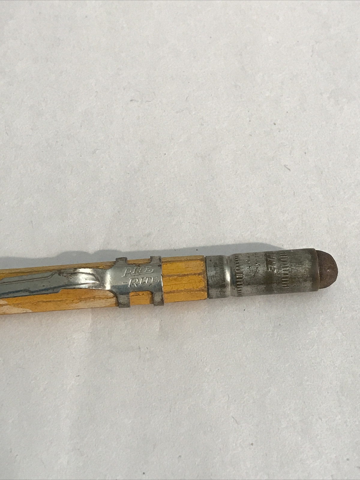 RARE Early Rite-Rite Wood Barrel Mechanical Pencil Yellow Blank Works