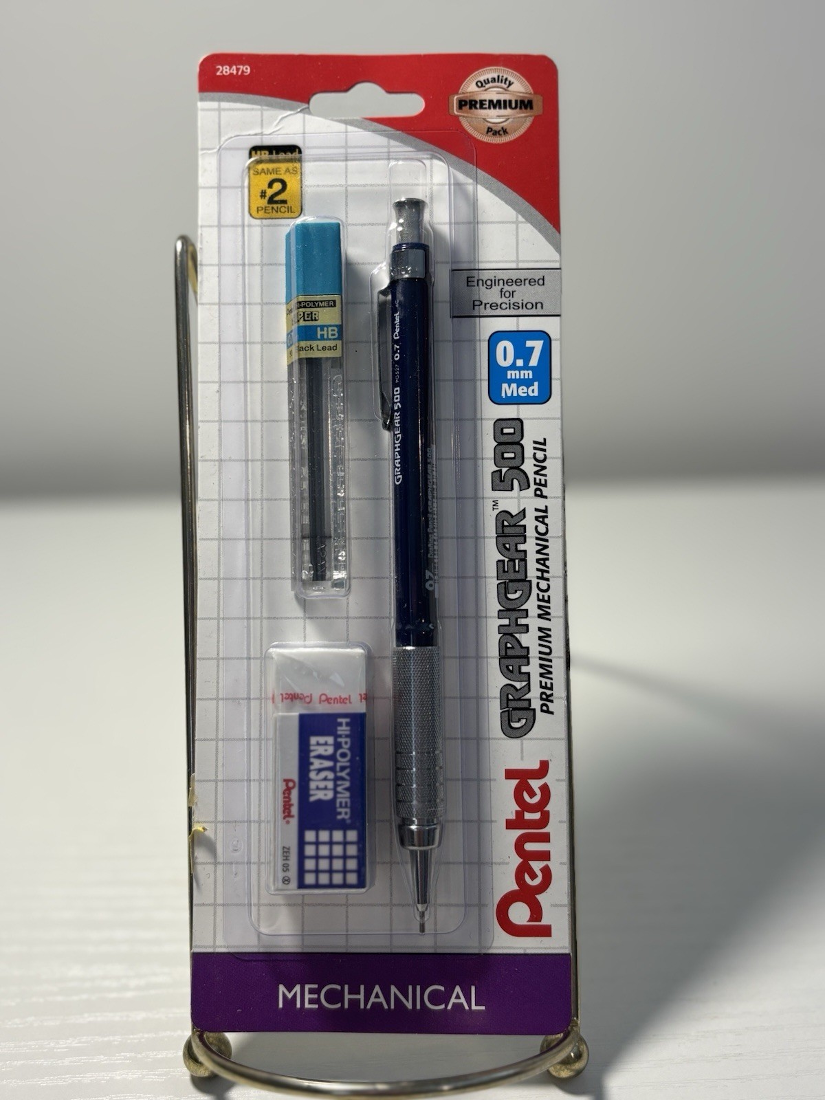 New Sealed Pentel GraphGear 500 Premium Mechanical Pencil, Lead, Eraser 0.7mm