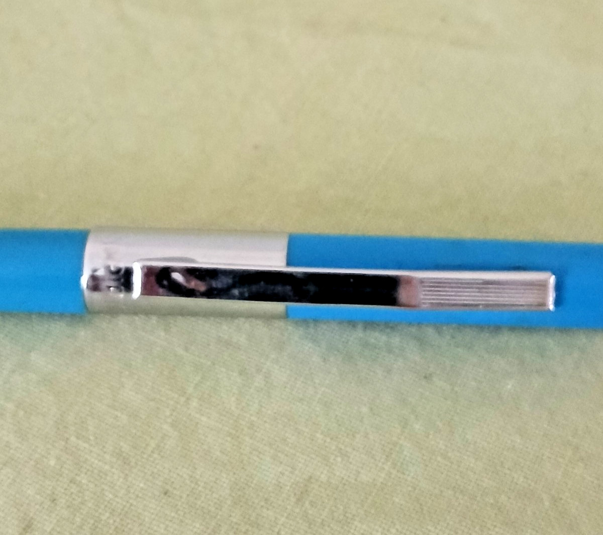 Vintage SCRIPTO Mechanical Pencil Korea Blue w chrome 1970’s