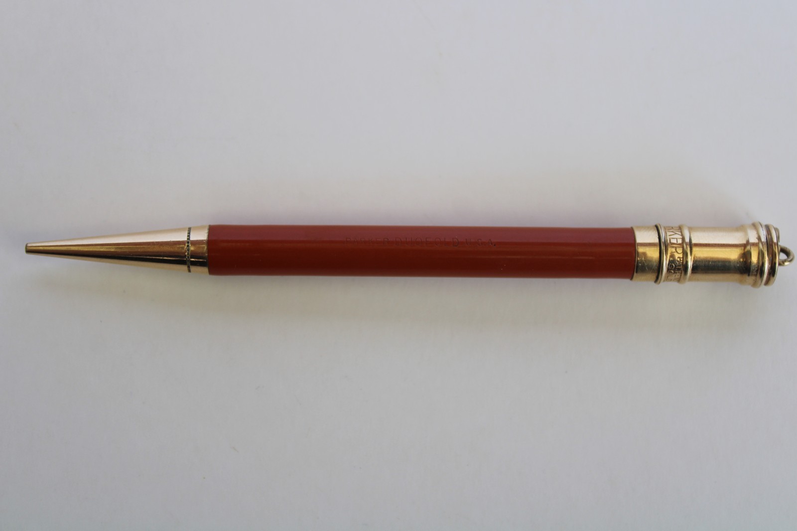 Vintage 1920’s Parker Orange Mechanical Twist Pencil (4.75″)
