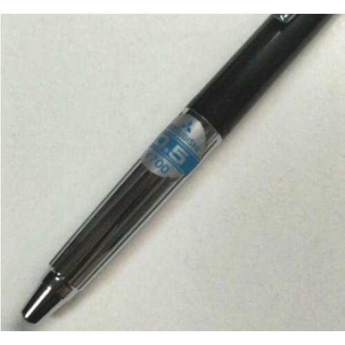 Mitsubishi Pencil Double Knock Mechanical Pencil Black Silver Unused From JAPAN◎
