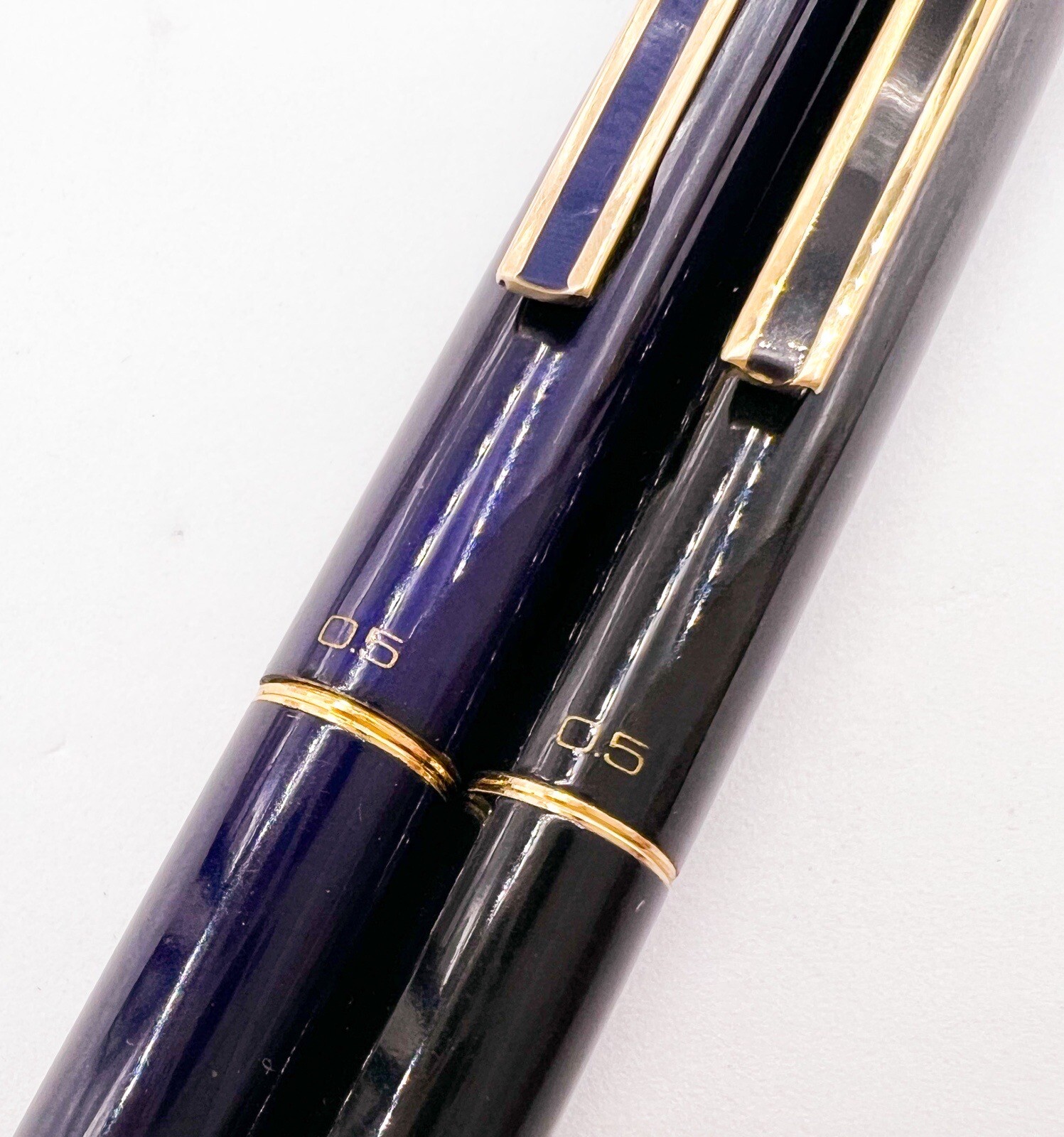 Sailor 2pcs Full Metal Mechanical Pencil Sliding Sleeve Dark Blue & Black