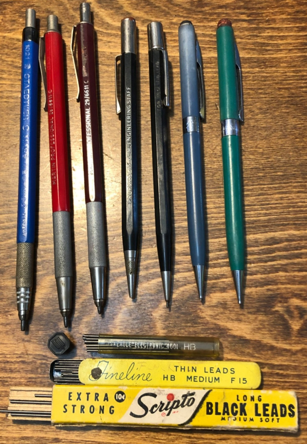 VTG Lot of 7 Mechanical Drafting Pencil – Scripto Martin Staedtler GM Autopoint