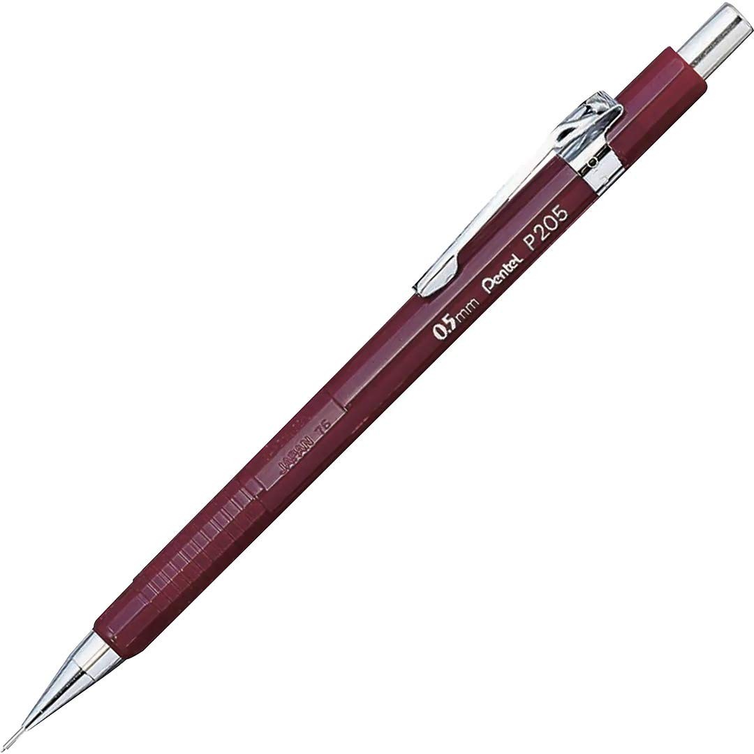 Precision Drafting Pencils Pack of 3 0.5mm Metallic Grip Black Burgundy Green