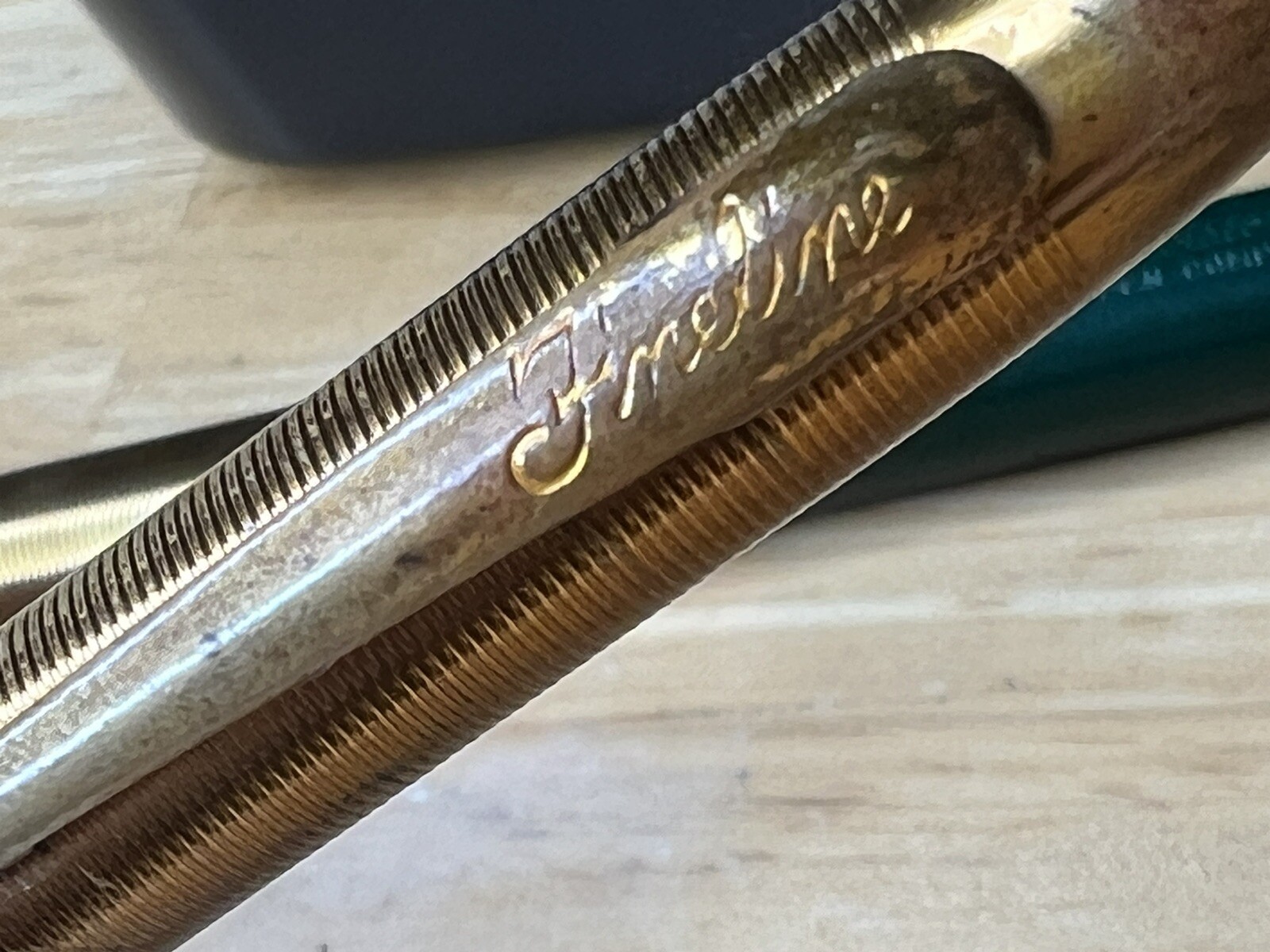 Vintage Sheaffer’s Fineline Green & Gold Twist Mechanical Pencil & Pen Set USA