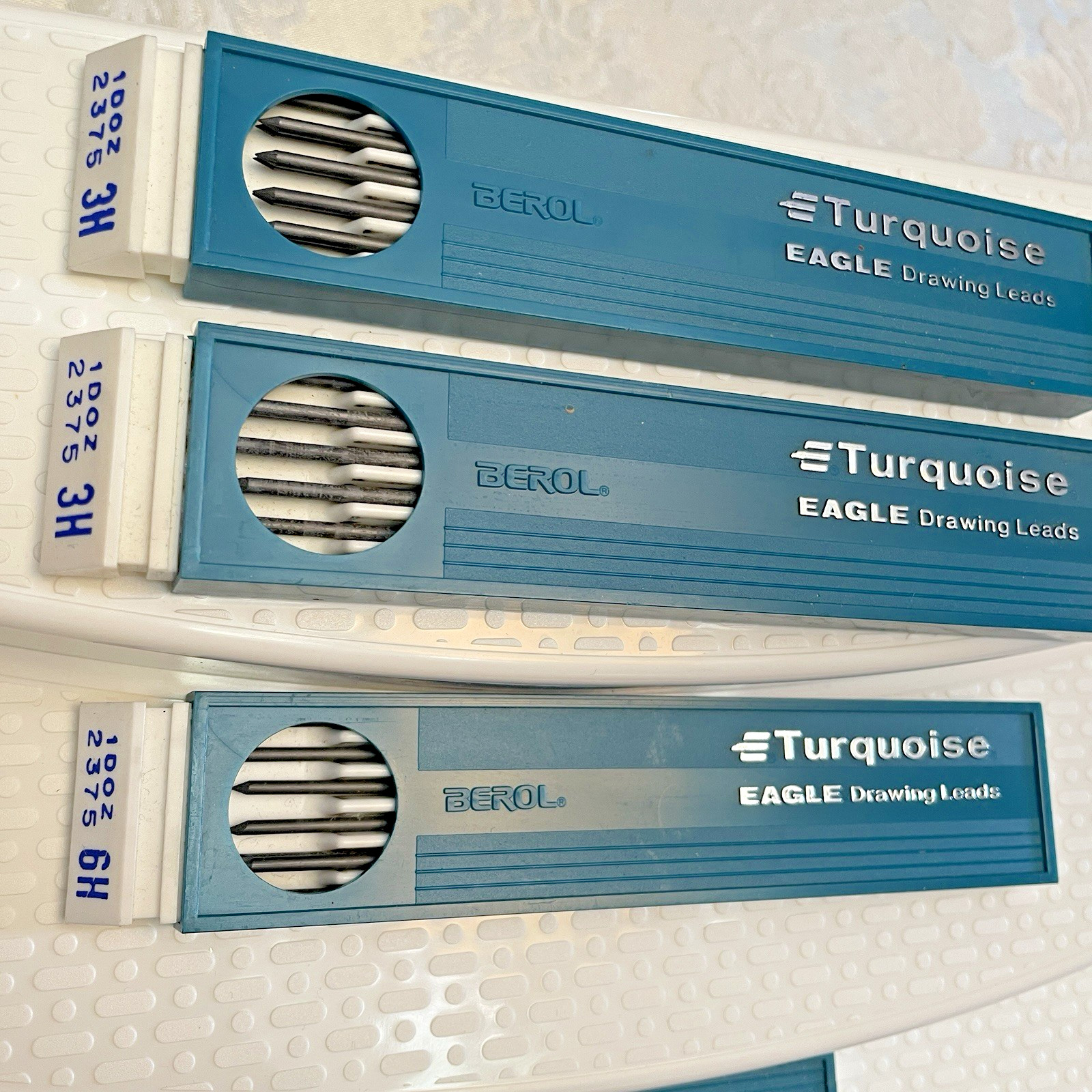 Berol Turquoise Eagle Drawing Leads 2375 3H and 2375 6H Partial Made in USA CT