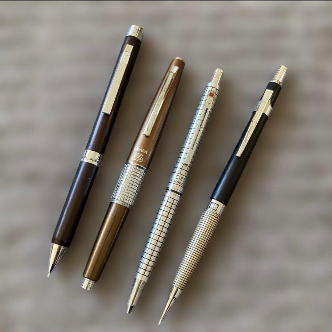 Mechanical pencil Showa retro masterpiece set of 4