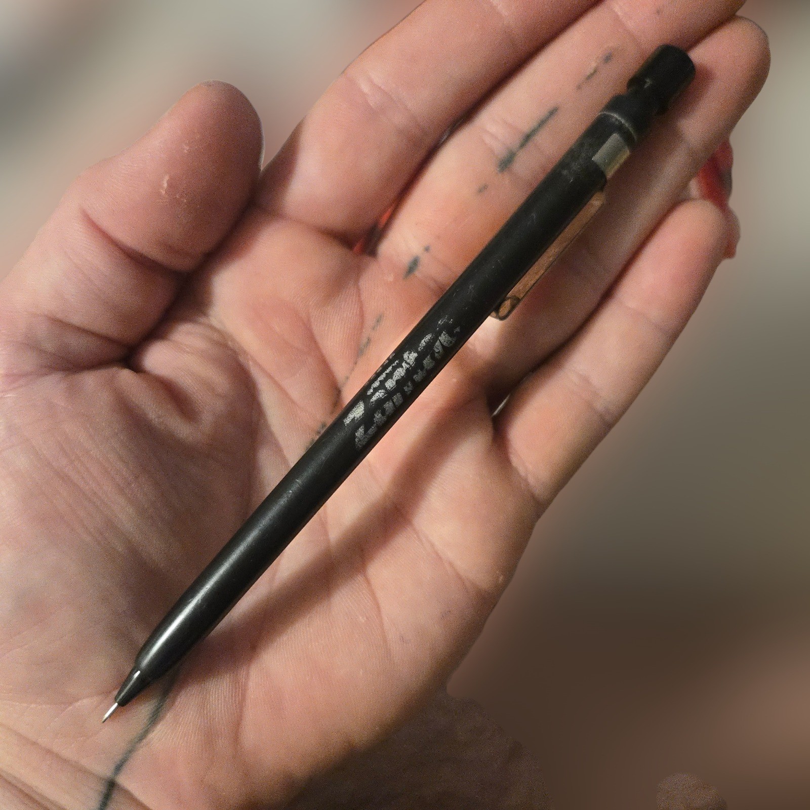 VTG ZANTAC Zebra Mechanical Pencil Black Matte Metal Clip USA 90s Pharmaceutical
