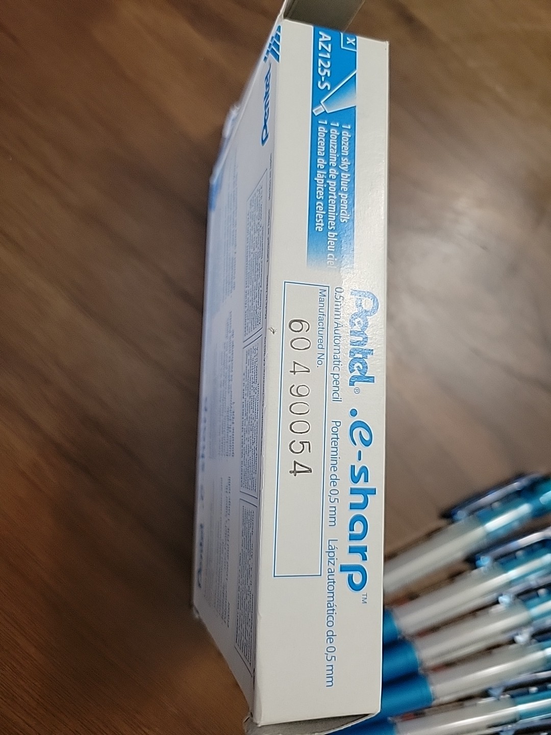 Vintage Pentel E-Sharp 0.5mm Automatic Pencil Sky Blue box of 12 AZ125-S Japan