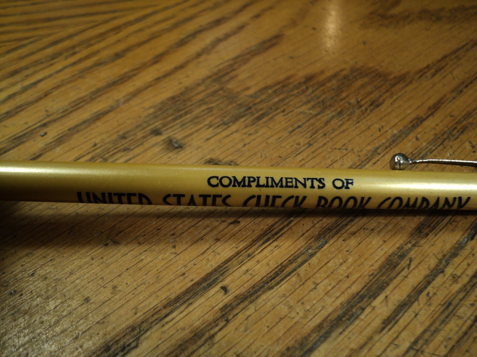 Vintage Mechanical Pencil Advertising United States Check Book Company Omaha