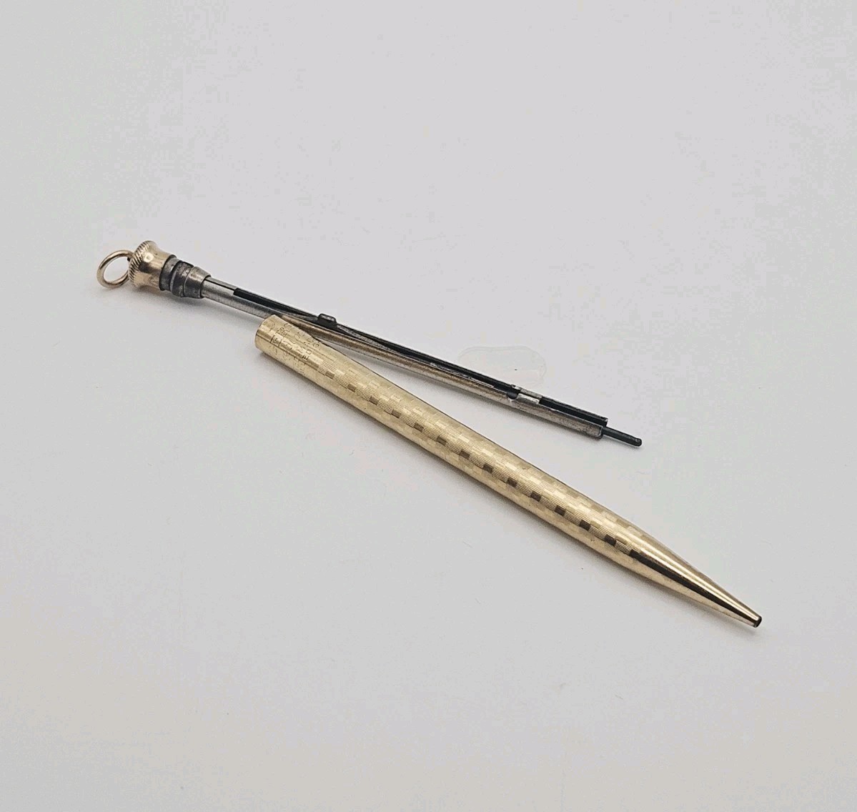 Ingersoll USA Redi-point 14k Gold Filled Textured Checkerboard Mechanical Pencil