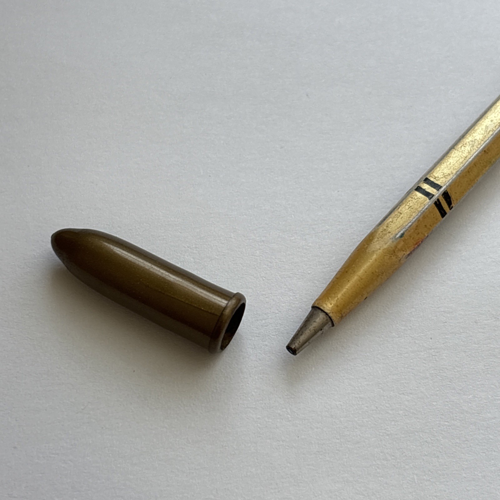 Vintage SCRIPTO P-3-47 Mechanical Aluminum Pencil ATLANTA USA Bullet Cap