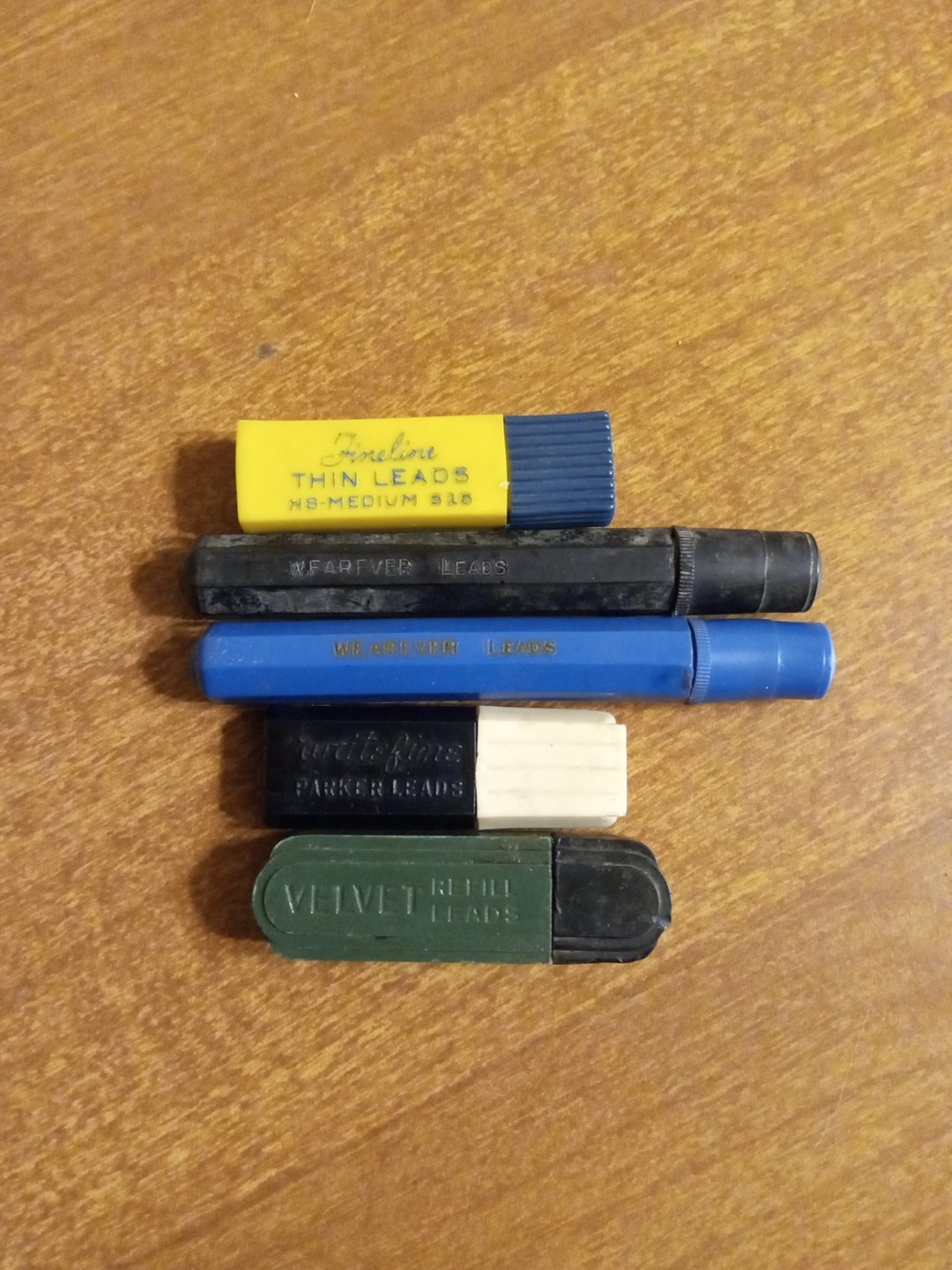 Vintage Lead Holders Lot Of 5 USA With Lead Decent Very Rare Unique Designs Htf