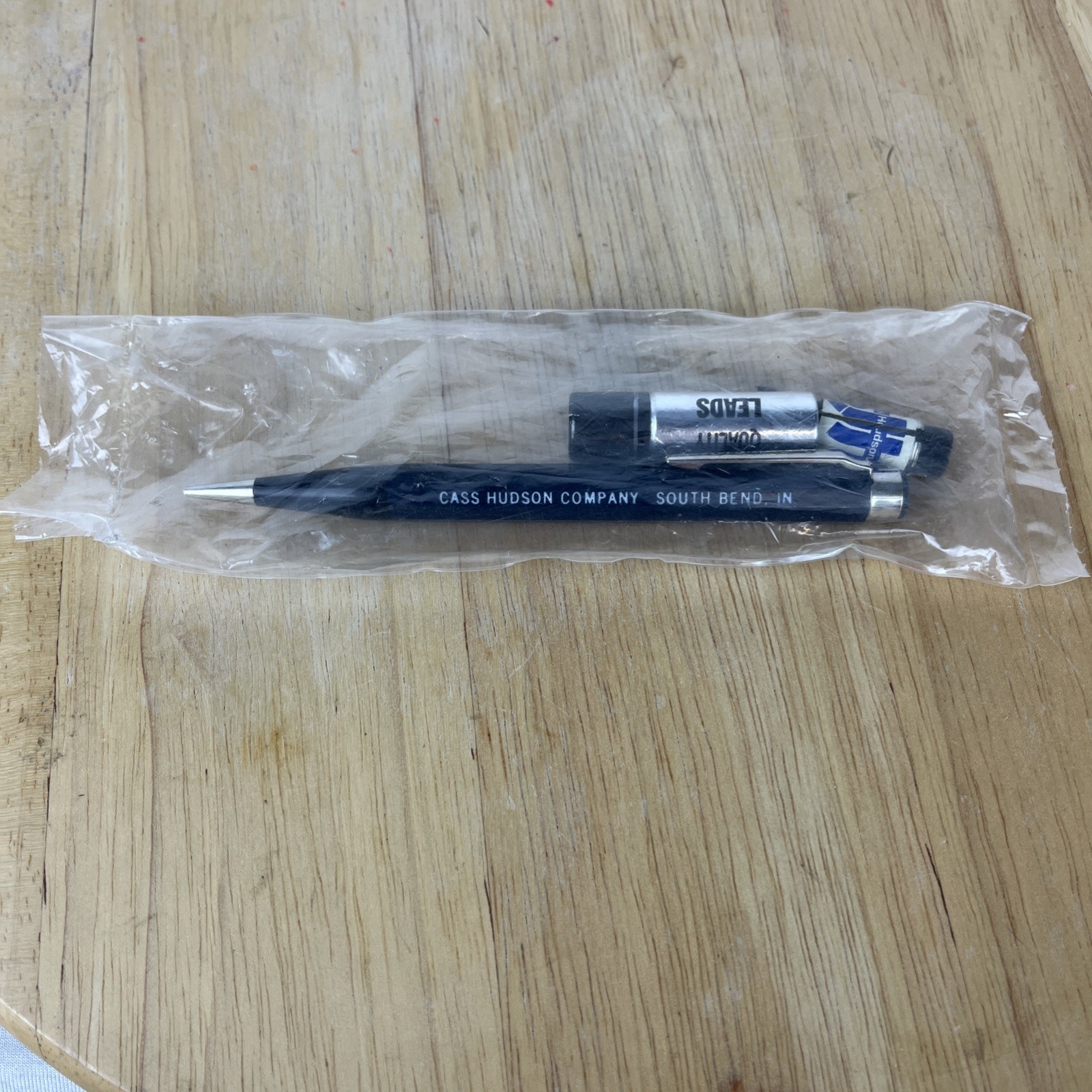 Vtg Autopoint Mechanical Advertising Pencil Cass Hudson 1.1 mm med. lead-sealed