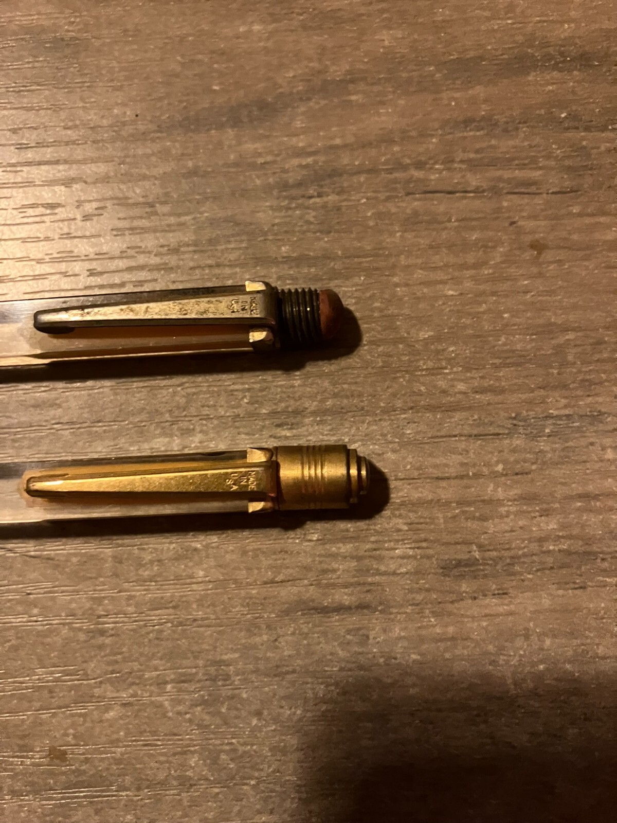 2 VTG ADVERTISING MECHANICAL PENCIL Square Shell Oil Amory Mississippi