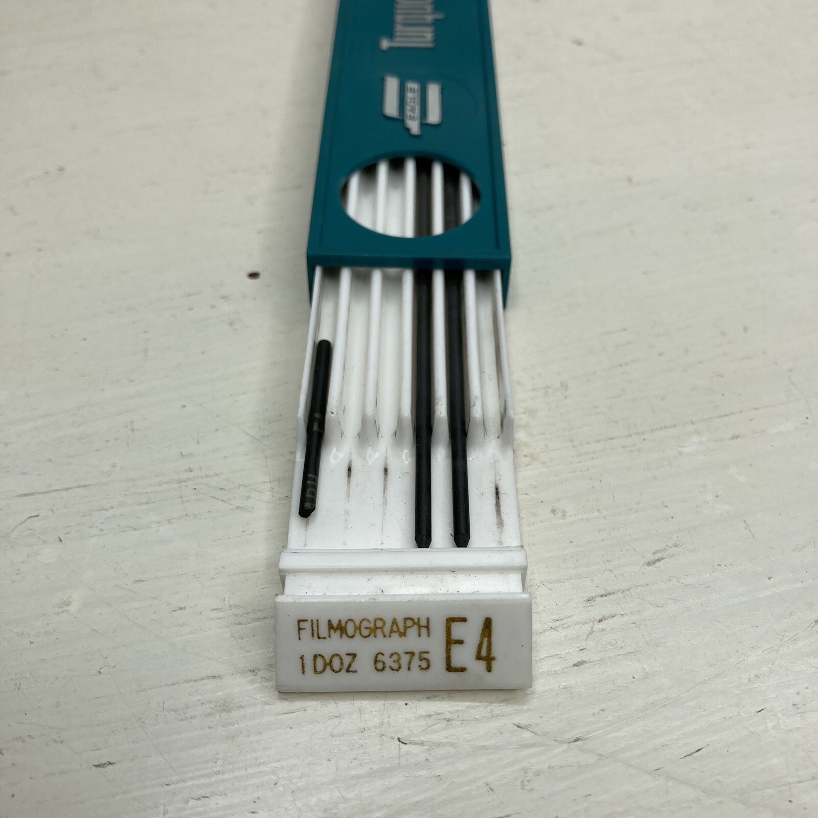 Turquoise Eagle Drawing Leads 3 Slide Containers Lot Partial 2H E4 Carmine Red