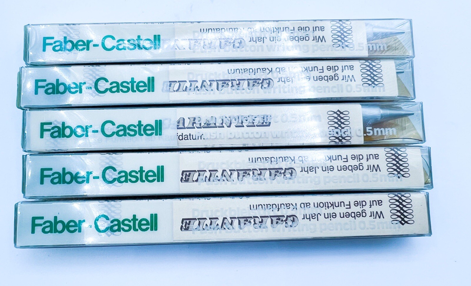 NOS Faber castell Ds45 mechanical pencil west Germany sliding sleeve 5pcs In Box