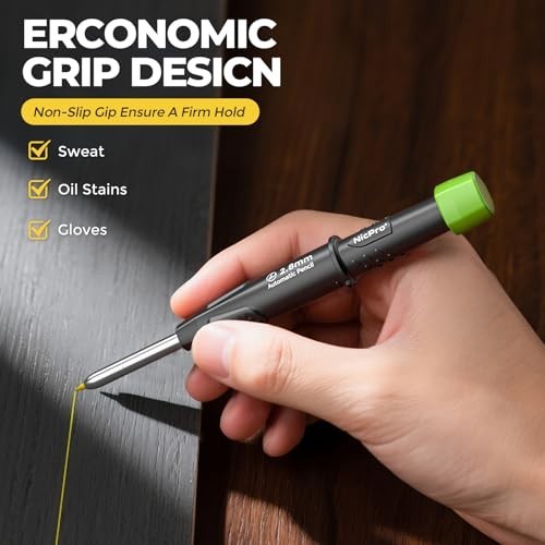 Carpenter Mechanical Pencil 2.8 mm Refill 19 Pack Deep Hole Marker Sharpener