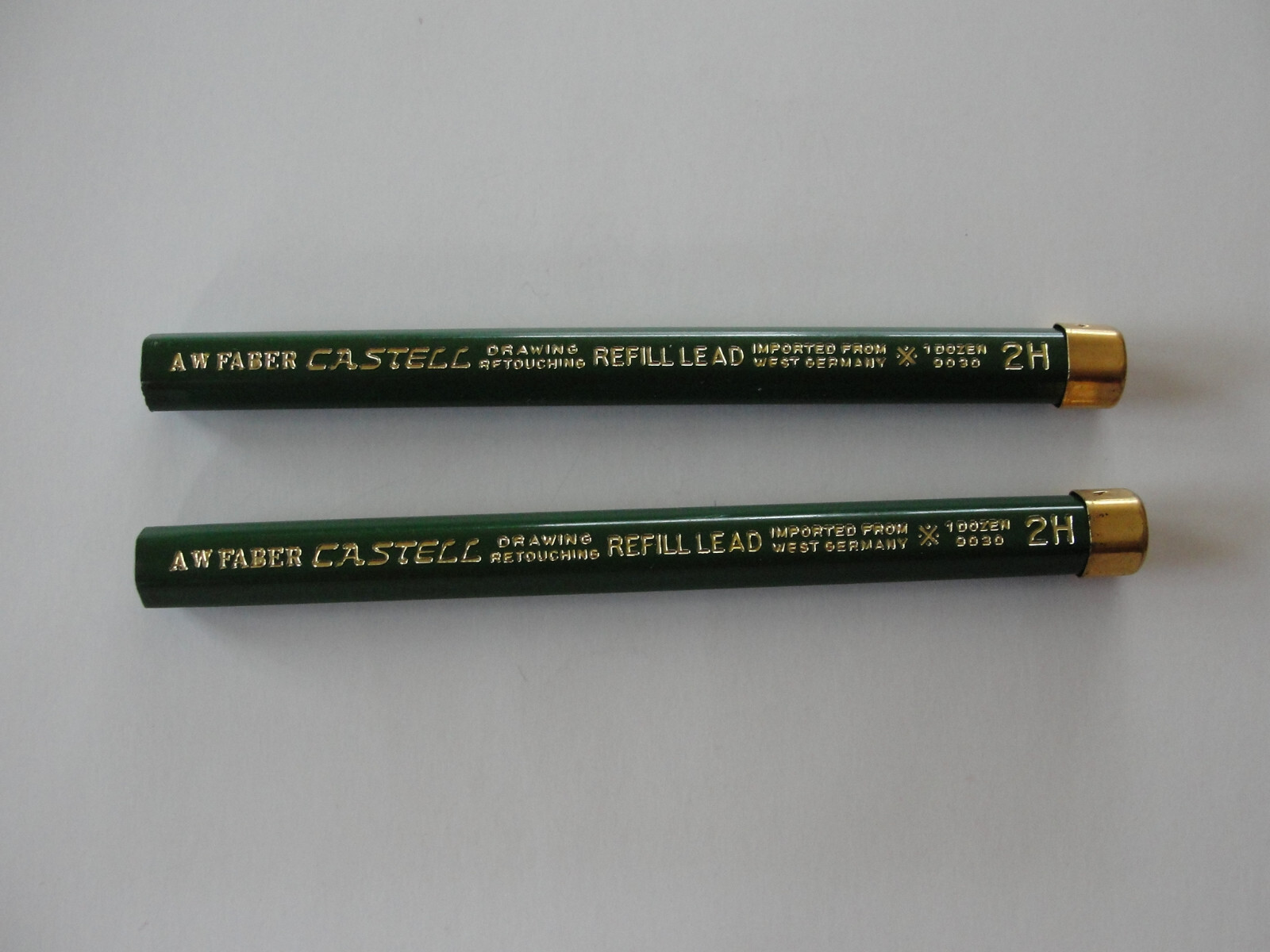 A W Faber Castell 2 9030 2H Tubes of lead & 1 Tube of Misc. Lead