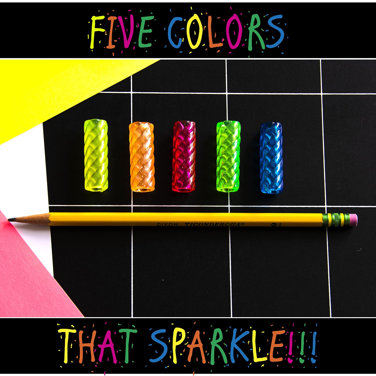 Pencil Grips, One Color Per Pack (Yellow)