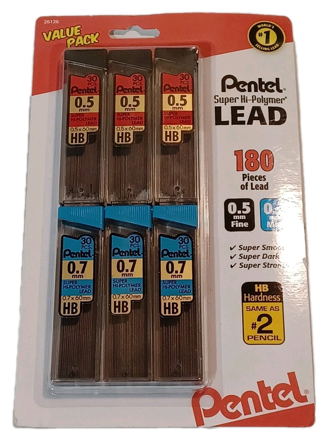 Pentel Mechanical Pencil Refill Lead Mixed Lot of 22 Tubes HB 0.5mm 0.7mm 0.9mm