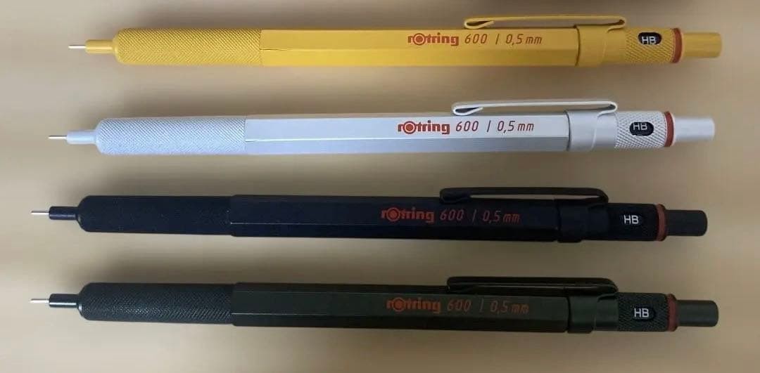 Rotring 600 Lot Sale Black, Green, Red, White, Yellow