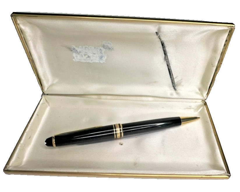 Montblanc Meisterstück Mechanical Pencil Black Gold Trim Germany Box 0.7mm
