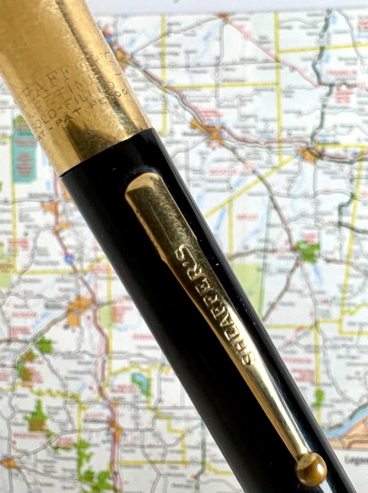 Vintage late 1920s Sheaffer’s Oversize Flat top pencil with gold-filled trim