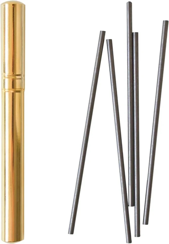 OHTO Brass Pencil Auto Lead Case Container Storage SPC-350 Gold Japan*