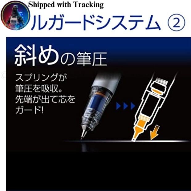 Zebra DelGuard Type Lx 0.5mm Mechanical Pencil Black P-MA86-BK